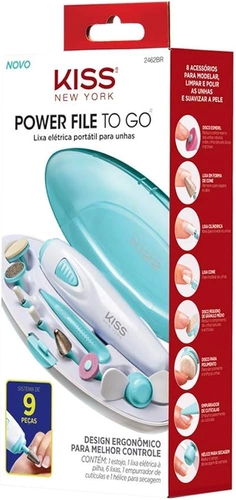 KISS NY POWERFILE TO GO KIT LIXA VIAGEM