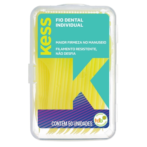 FIO DENTAL KESS INDIVIDUAL POTE COM 50 UNIDADES