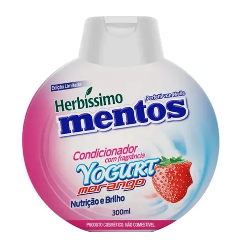 Condicionador Mentos Yorgut Morango Herbíssimo Frasco 300ml