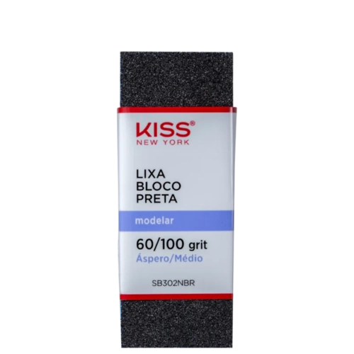 KISS NY LIXA BLOCO PRETA 60/100 (24UN)