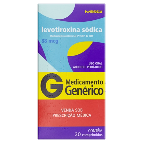 Synthroid Levotiroxina Sódica 88mcg 30 comprimidos