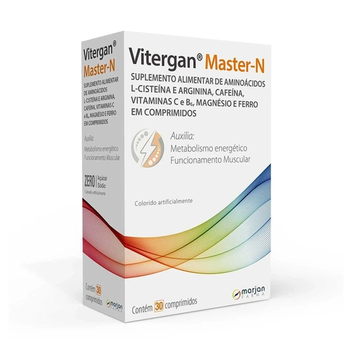 Suplemento Alimentar Vitergan Master N 30 Comprimidos