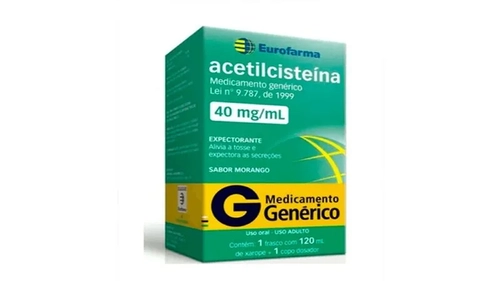 Acetilcisteína 40mg/ml  Xarope 120ml-EUROFARMA