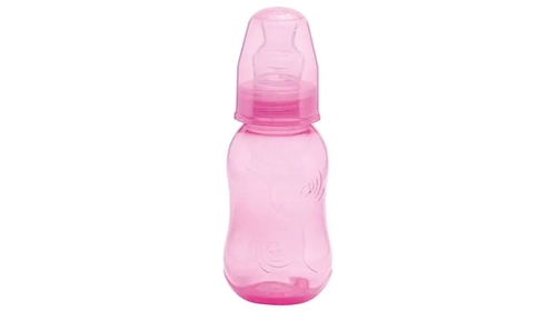 Mamadeira Kuka Aquarela 0 A 6 Meses, Big, Sem Alça, Rosa Capacidade de 160ml