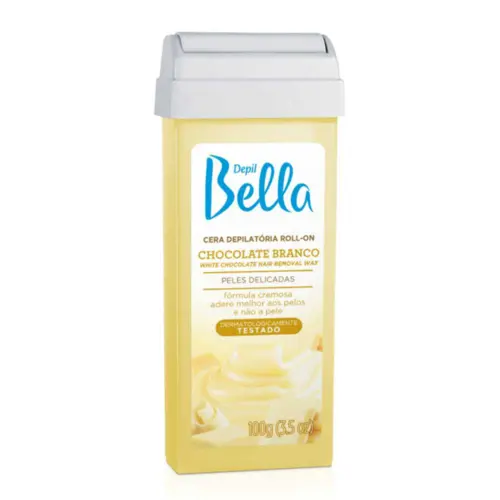 CERA DEPÍLATORIA REFIL ROLL-ON CHOCOLATE BRANCO COM 100G