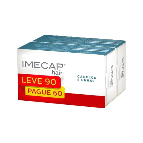 IMECAP HAIR CABELOS E UNHAS COM 90 CÁPSULAS