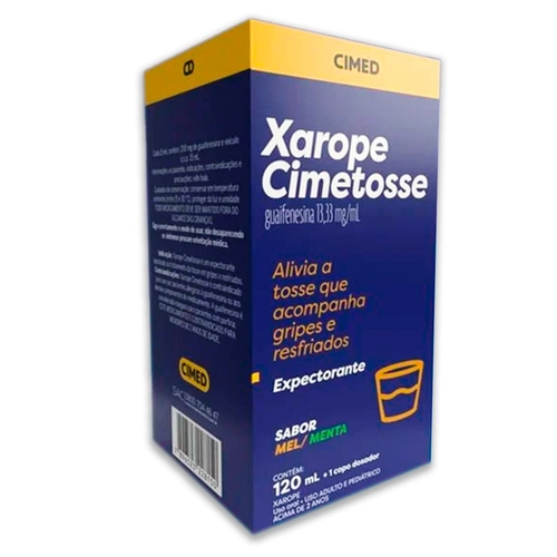 CIMETOSSE 13,33MG/ML XAROPE FRASCO 120ML-CIMED