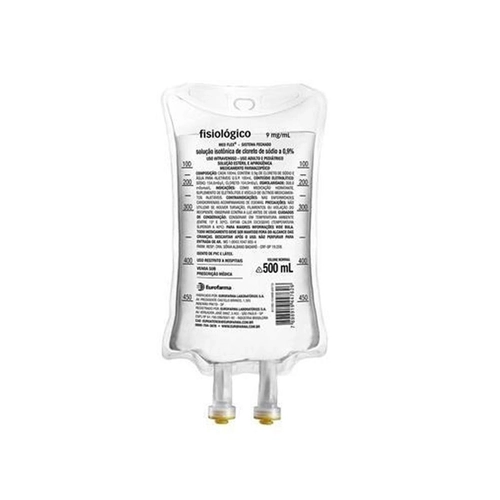 Soro Fisiológico 500 ml (Bolsa Injetável) Livre de Látex Eurofarma