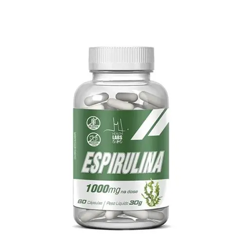 Espirulina 1000Mg Com 60 Capsulas HEALTH LABS
