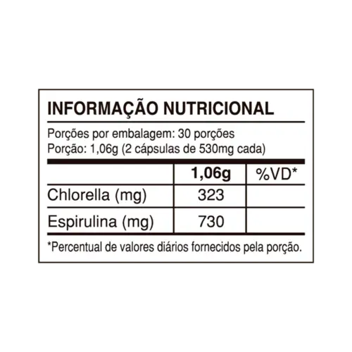 Chlorella + Espirulina 60 Cápsulas - Health Labs