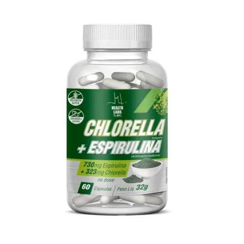 Chlorella + Espirulina 60 Cápsulas - Health Labs