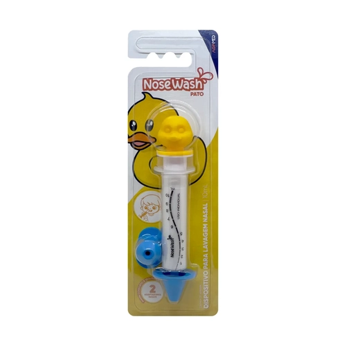 SERINGA PARA LAVAGEM NASAL PATO AMARELO/AZUL 10ML