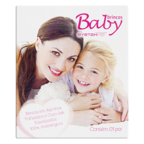 BRINCO BABY C/1 PAR DAISY CRISTAL