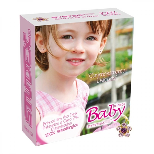 BRINCO BABY C/1 PAR ROSA FUCSIA