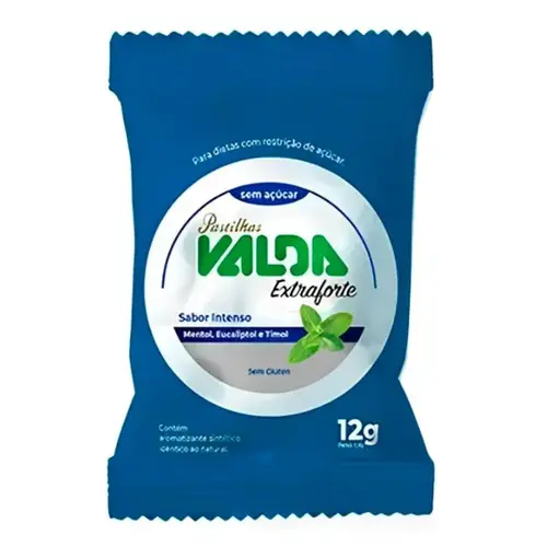 Pastilha Valda Extra Forte Sem Açúcar 12g