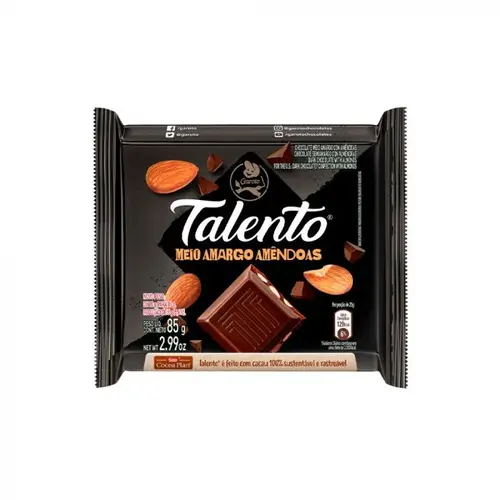CHOCOLATE TALENTO 85GR MEIO AMARGO