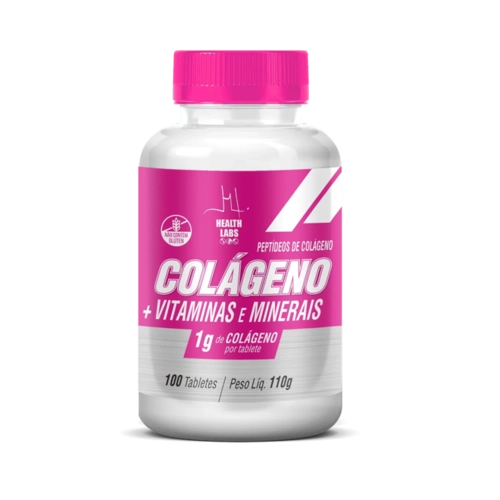 COLAGENO 100 TABS + VITAMINAS E MINERAIS 100 TABS-HEALTH LABS