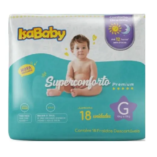 ISABABY FRALDA PREMIUM JUMBINHO G 18 UNID