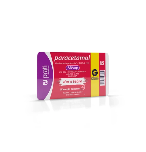 Paracetamol 750mg 10 comprimidos-PRATI