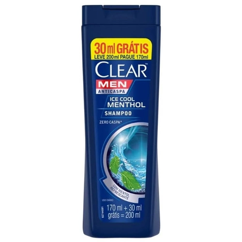 SHAMPOO CLEAR MEN ANT ICE COOL MENTHOL LV200ML PG170ML / UNILEVER