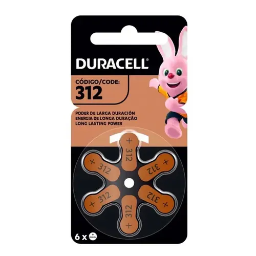 Pilha Auditiva Duracell N312 6 Unidades