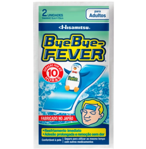Adesivo para Febre Bye Bye Fever Adulto 2 unidades-HISAMITSU