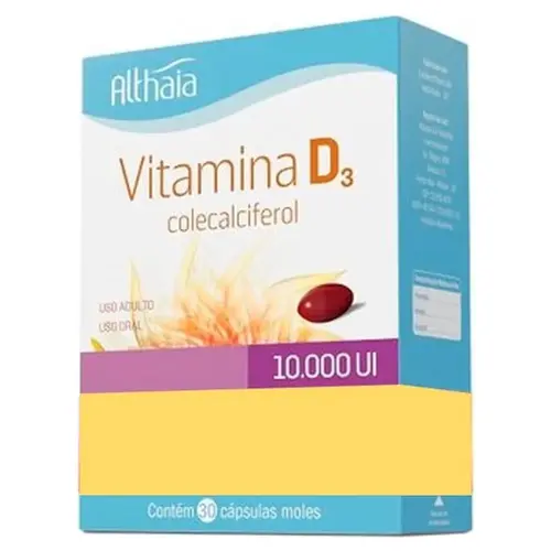 Vitamina D3 10.000ui 30 Cápsulas