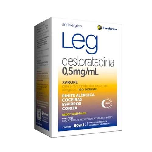 Leg Desloratadina 0,5mg/ml Xarope 60ml-EUROFARMA