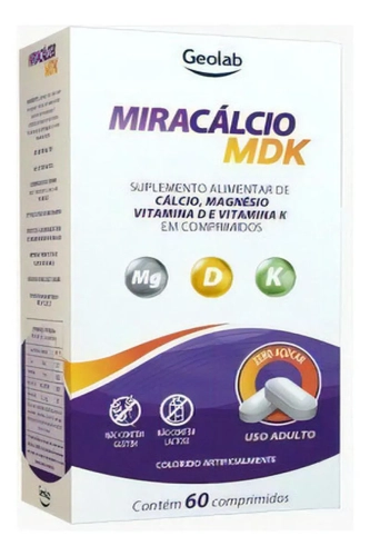MIRACALCIO MDK COM 60 COMPRIMIDOS -GEOLAB SIMILAR