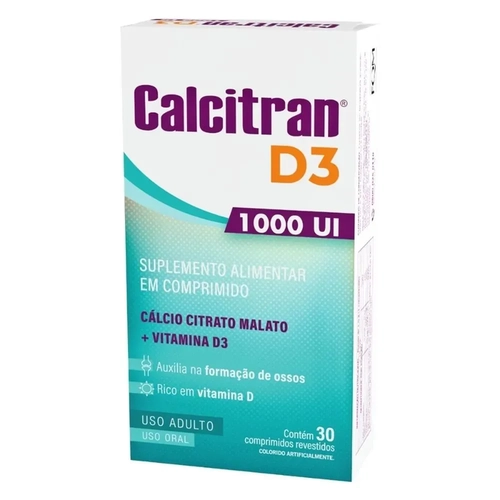 CALCITRAN 1000ui CAIXA 30  COMPRIMIDOS-FQM