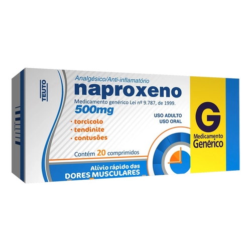 Naprox 500mg 20 Comprimidos TEUTO