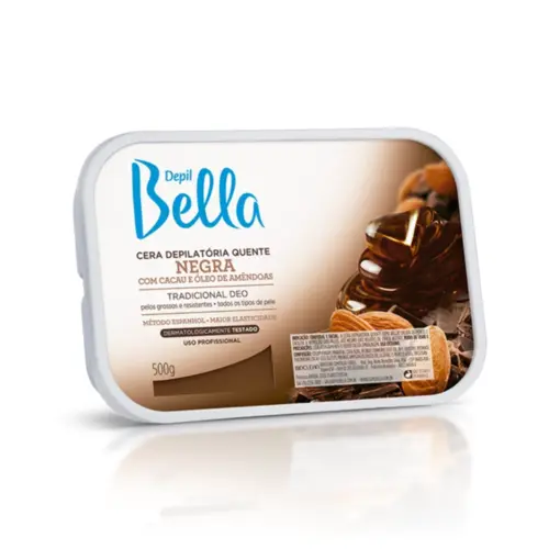 Cera Quente Em Barra para Depilção Corporal E Facial Depil Bella Profissional Tradicional Deo Negra 500g