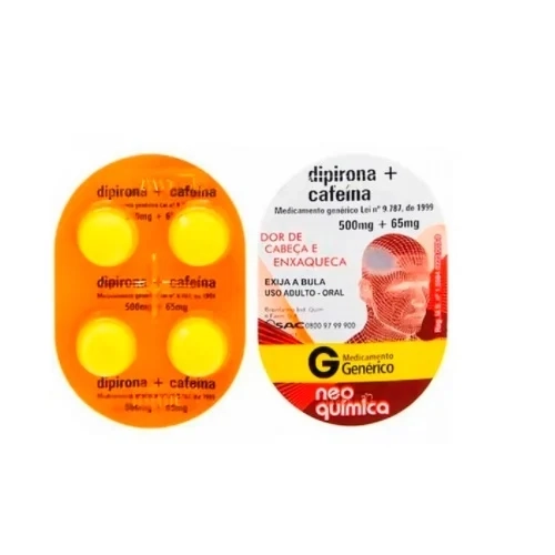 DIPIRONA+CAFEINA 500/65MG COM 4 COMPRIMIDOS NEO QUIMICA