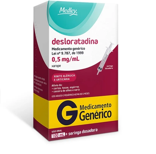 DESLORATADINA 0,5MG/ML XAROPE 100ML GENERICO- MEDLEY