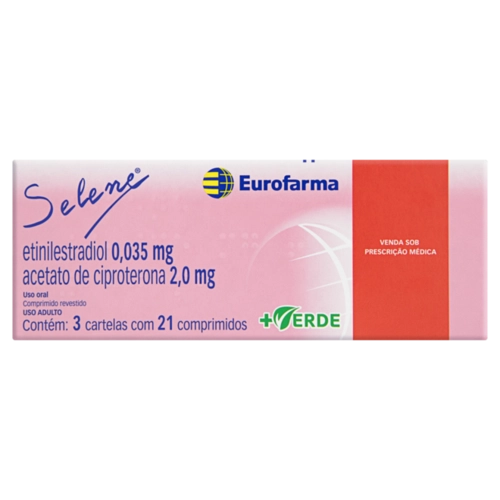 Selene Etinilestradiol 0,035mg + Acetato de Ciproterona 2mg 63 comprimidos