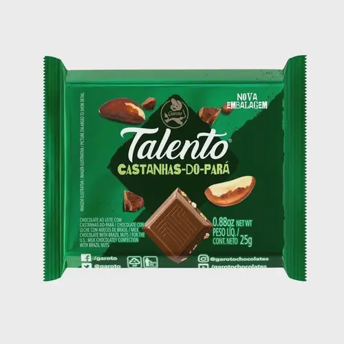 Chocolate Talento Castanha do Pará 25g