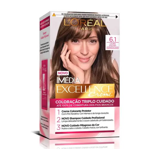 Tintura Imédia 6.1 Louro Escuro Acinzentado