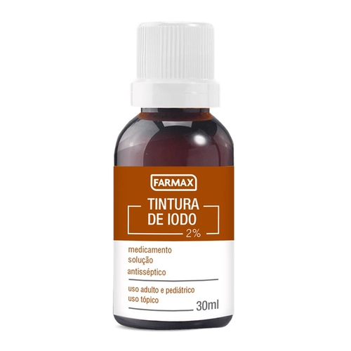 TINTURA DE IODO 30 ML COM CONTA GOTAS -FARMAX