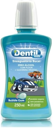 ENXAGUANTE BUCAL DENTIL 250ML KIDS SEM ALCOOL CARROS