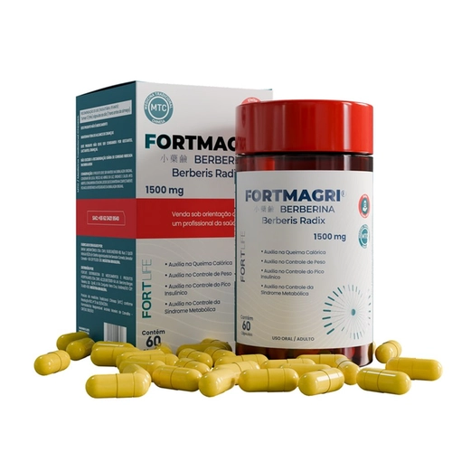 FORTMAGRI - BERBERINA 1500MG + FENO GREGO + MOROSIL + CROMO 60 CÁPSULAS