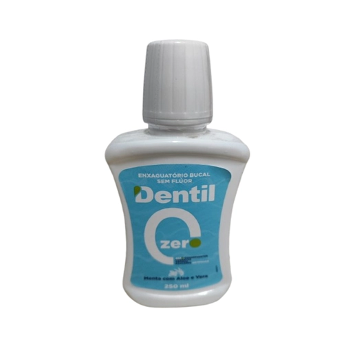 ENXAGUANTE BUCAL DENTIL ZERO MENTA COM ALOE VERA SEM FLUOR 250ML