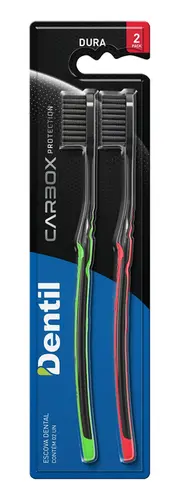 ESCOVA DENTIL CARBOX PROTECTION 2 UNIDADES DURA