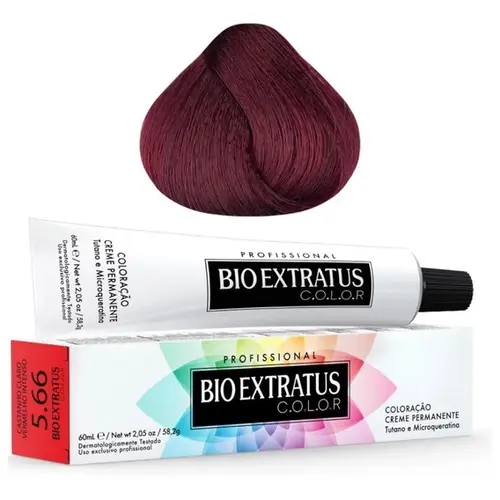 Tintura Bioextratus 5.66 Castanho Claro Vermelho Intenso