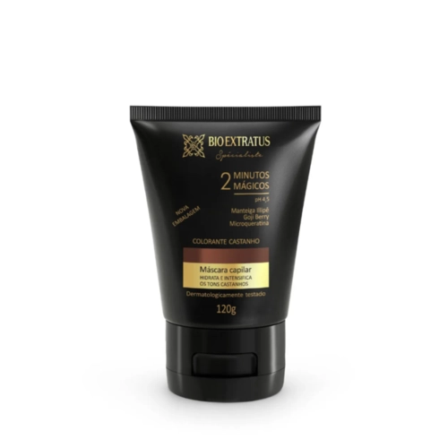 MÁSCARA COLORANTE CASTANHO 120g - BIO EXTRATUS